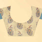 Blue Cotton Blend Printed Kalamkari Saree with Unstitched Blouse - Hiral Fashion | Swadesiicart