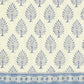 Blue Cotton Blend Printed Dabu Saree with Unstitched Blouse - Hiral Fashion | Swadesiicart