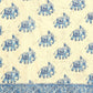 Blue Cotton Blend Printed Dabu Saree with Unstitched Blouse - Hiral Fashion | Swadesiicart