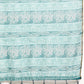 Turquoise Cotton Blend Printed Dabu Saree with Unstitched Blouse - Hiral Fashion | Swadesiicart
