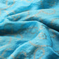 Blue Silk Blend Woven Zari Design Geomatric Saree with Unstitched Blouse - Hiral Fashion | Swadesiicart