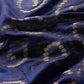 Navy Blue Silk Blend Woven Zari Design Floral Saree with Unstitched Blouse - Hiral Fashion | Swadesiicart