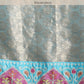 Navy Blue Silk Blend Woven Zari Design Floral Saree with Unstitched Blouse - Hiral Fashion | Swadesiicart