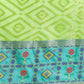 Green Silk Blend Woven Zari Design Geomatric Saree with Unstitched Blouse - Hiral Fashion | Swadesiicart
