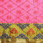 Pink Silk Blend Woven Zari Design Geomatric Saree with Unstitched Blouse - Hiral Fashion | Swadesiicart