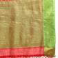 Red Silk Blend Woven Zari Design Striped Saree with Unstitched Blouse - Hiral Fashion | Swadesiicart