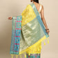 Yellow Silk Blend Woven Zari Design Geomatric Saree with Unstitched Blouse - Hiral Fashion | Swadesiicart