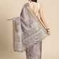 Brown Silk Blend Digital Print Floral Saree with Unstitched Blouse - Hiral Fashion | Swadesiicart