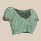 Green Silk Blend Digital Print Floral Saree with Unstitched Blouse - Hiral Fashion | Swadesiicart