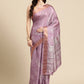 Lavender Silk Blend Digital Print Floral Saree with Unstitched Blouse - Hiral Fashion | Swadesiicart