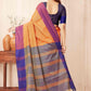 Hiral Fashion Orange Banarasi Soft Silk Solid Saree | Swadesiicart