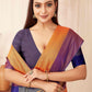 Hiral Fashion Orange Banarasi Soft Silk Solid Saree | Swadesiicart