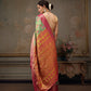 Green Pure Silk Woven Zari Design Floral Saree with Unstitched Blouse - Hiral Fashion | Swadesiicart