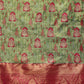 Green Pure Silk Woven Zari Design Floral Saree with Unstitched Blouse - Hiral Fashion | Swadesiicart
