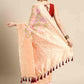 Light Pink Pure Cotton Woven Zari Design Floral Saree with Unstitched Blouse - Hiral Fashion | Swadesiicart