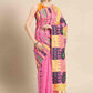 Pink Pure Cotton Woven Zari Design Paisley Saree with Unstitched Blouse - Hiral Fashion | Swadesiicart