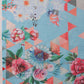 Blue Polyester Digital Print Abstract Saree with Unstitched Blouse - Hiral Fashion | Swadesiicart