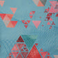 Blue Polyester Digital Print Abstract Saree with Unstitched Blouse - Hiral Fashion | Swadesiicart