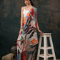 Multicolor Polyester Digital Print Abstract Saree with Unstitched Blouse - Hiral Fashion | Swadesiicart