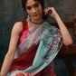 Multicolor Polyester Digital Print Abstract Saree with Unstitched Blouse - Hiral Fashion | Swadesiicart