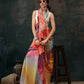 Multicolor Polyester Digital Print Abstract Saree with Unstitched Blouse - Hiral Fashion | Swadesiicart