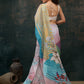 Multicolor Polyester Digital Print Abstract Saree with Unstitched Blouse - Hiral Fashion | Swadesiicart