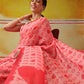 Hiral Fashion Pink Bollywood Mul Cotton Abstract Digital Printed Saree | Swadesiicart