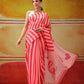 Hiral Fashion Pink Bollywood Mul Cotton Stripes Digital Printed Saree | Swadesiicart