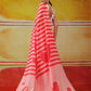 Hiral Fashion Pink Bollywood Mul Cotton Stripes Digital Printed Saree | Swadesiicart