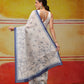 Hiral Fashion White Bollywood Mul Cotton Kalamkari Digital Printed Saree | Swadesiicart