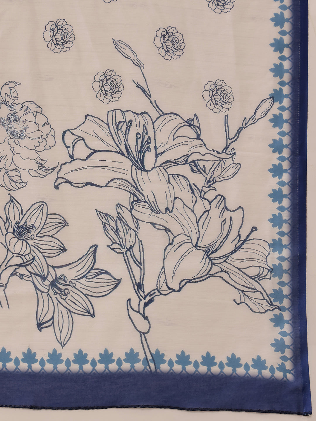 Hiral Fashion White Bollywood Mul Cotton Kalamkari Digital Printed Saree | Swadesiicart