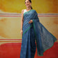 Hiral Fashion Teal Bollywood Mul Cotton Floral Digital Printed Saree | Swadesiicart