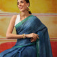 Hiral Fashion Teal Bollywood Mul Cotton Floral Digital Printed Saree | Swadesiicart