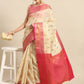 Yellow Tissue Silk Woven Zari Design Floral Saree with Unstitched Blouse - Hiral Fashion | Swadesiicart
