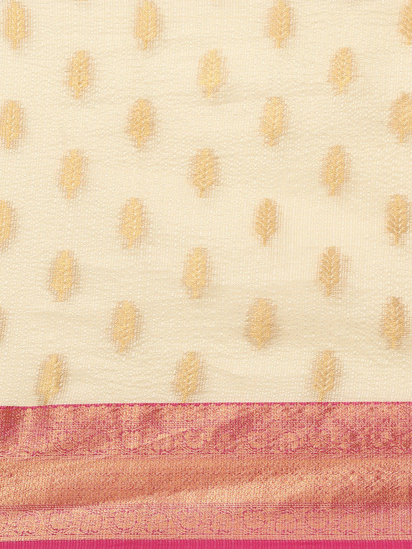 Yellow Tissue Silk Woven Zari Design Floral Saree with Unstitched Blouse - Hiral Fashion | Swadesiicart