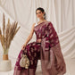 Hiral Fashion Purple Banarasi Organza Silk Floral Woven Design Saree | Swadesiicart