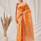 Hiral Fashion Yellow Banarasi Organza Silk Floral Woven Design Saree | Swadesiicart