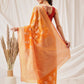 Hiral Fashion Yellow Banarasi Organza Silk Floral Woven Design Saree | Swadesiicart