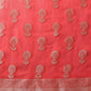 Hiral Fashion Red Banarasi Organza Silk Floral Woven Design Saree | Swadesiicart