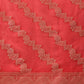 Hiral Fashion Red Banarasi Organza Silk Lahariya Woven Design Saree | Swadesiicart