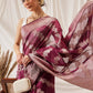 Hiral Fashion Purple Banarasi Organza Silk Lahariya Woven Design Saree | Swadesiicart