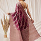 Hiral Fashion Purple Banarasi Organza Silk Lahariya Woven Design Saree | Swadesiicart