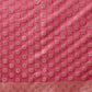 Hiral Fashion Pink Banarasi Organza Silk Floral Woven Design Saree | Swadesiicart