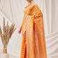 Hiral Fashion Yellow Banarasi Organza Silk Floral Woven Design Saree | Swadesiicart