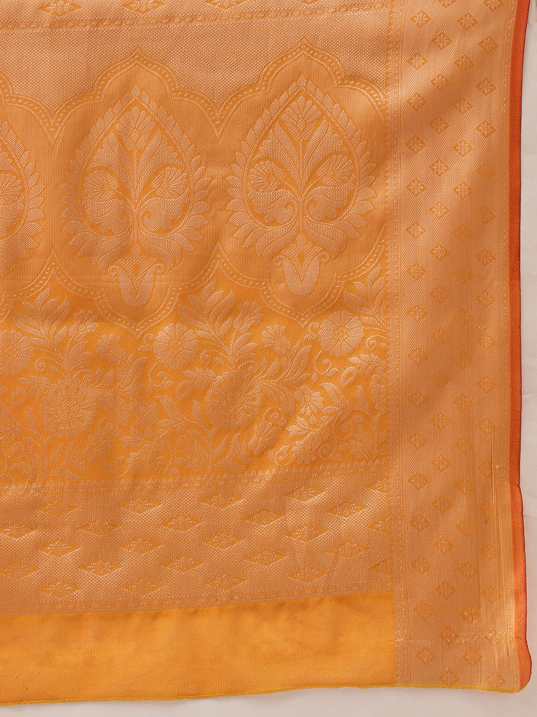 Hiral Fashion Yellow Banarasi Organza Silk Floral Woven Design Saree | Swadesiicart