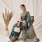 Hiral Fashion Teal Banarasi Organza Silk Lahariya Woven Design Saree | Swadesiicart