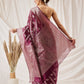 Hiral Fashion Purple Banarasi Organza Silk Lahariya Woven Design Saree | Swadesiicart