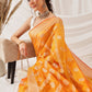 Hiral Fashion Yellow Banarasi Organza Silk Lahariya Woven Design Saree | Swadesiicart