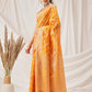 Hiral Fashion Yellow Banarasi Organza Silk Lahariya Woven Design Saree | Swadesiicart