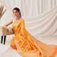 Hiral Fashion Yellow Banarasi Organza Silk Lahariya Woven Design Saree | Swadesiicart
